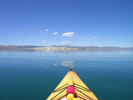 Kayaking to Paoha Island in Mono Lake, CA.