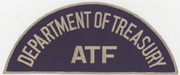 The Bureau of ATF, 'half-moon' raid jacket patch.