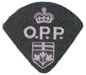 The patch of the OPP's Explosives Disposal Unit.
